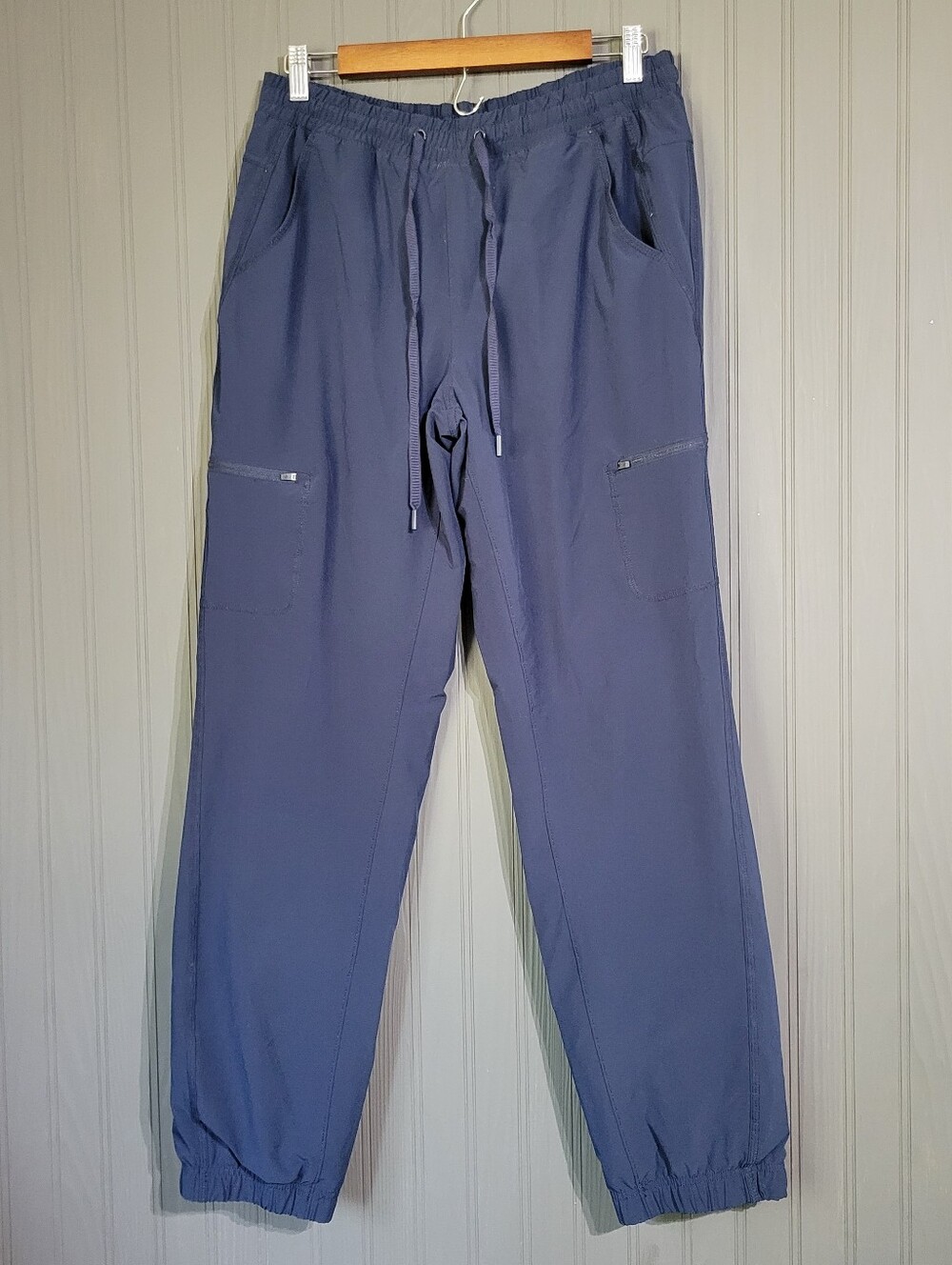 Eddie Bauer Fleece Lined Windbreaker Jogger Pants Outdoor Hiking Blue Women's 8